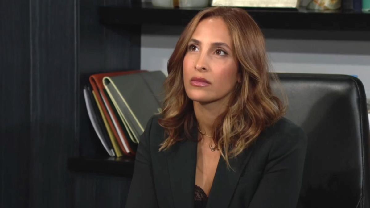Lily (Christel Khalil) ne s'attendait pas à un tel choc... Les Feux de l'Amour, épisode 12868 (13 mai 2024, CBS)