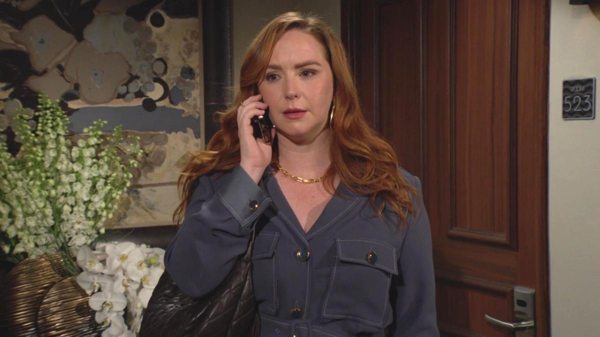 Mariah (Camryn Grimes) est désarçonnée par les réponses de Sharon. Les Feux de l'Amour, épisode 12962 (20 septembre 2024, CBS)