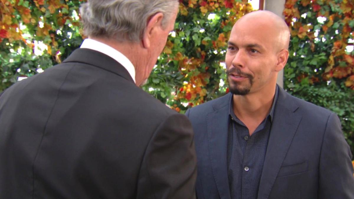 Devon (Bryton James) ne peut pas faire comme si tout allait bien avec son futur beau-père. Les Feux de l'Amour, épisode 12984 (22 octobre 2024, CBS)