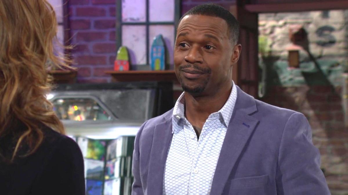 Damian (Jermaine Rivers) tente de charmer Lily. Les Feux de l'Amour, épisode 13065 (20 février 2025, CBS)