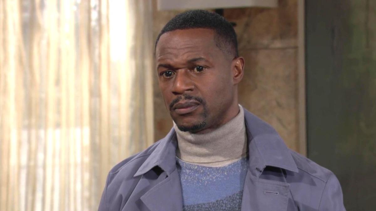 Damian (Jermaine Rivers) est inquiet pour sa mère. Les Feux de l'Amour, épisode 13083 (18 mars 2025, CBS)