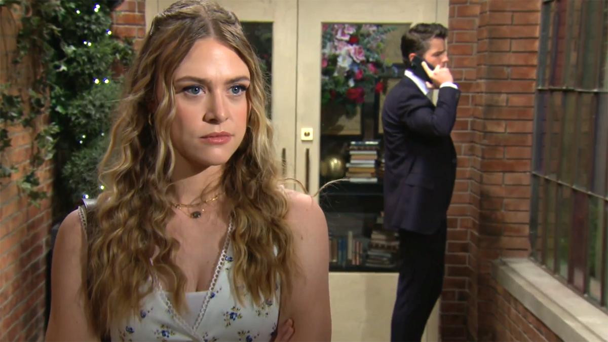 Claire (Hayley Erin) a bien l'intention de remettre Audra à sa place... Les Feux de l'Amour, épisode 13186 (12 août 2025, CBS)