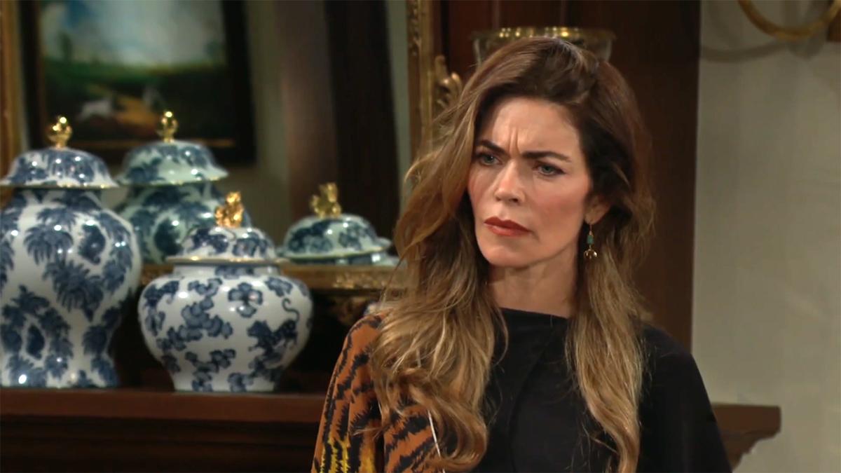 Victoria (Amelia Heinle) est furieuse contre son père. Les Feux de l'Amour, épisode 13187 (13 août 2025, CBS)