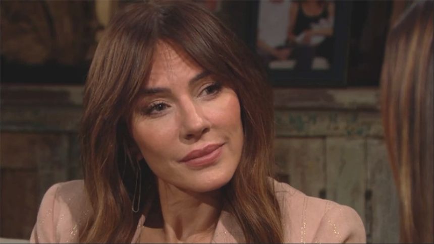 Taylor (Krista Allen) est pleine d'incertitudes. Amour, Gloire et Beauté/Top Models,
                     épisode 8771 (17 mai 2022,
CBS)