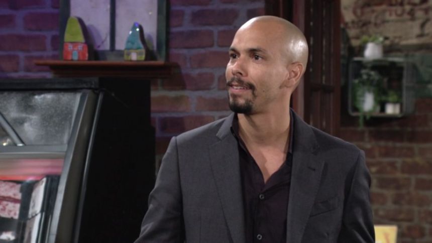 Devon (Bryton James) est atterré. Les Feux de l'Amour,
épisode 12430 (18 août 2022,
CBS)