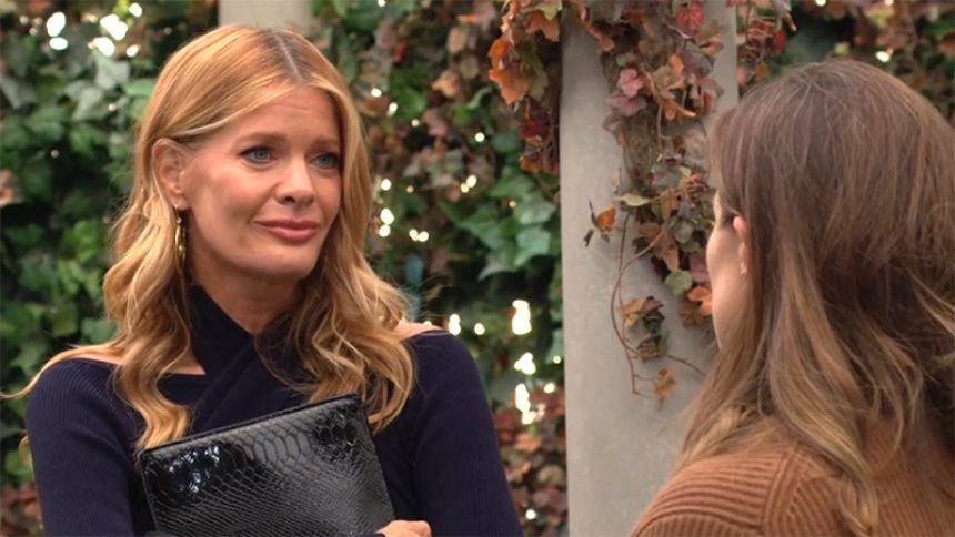 Phyllis (Michelle Stafford) se montre sympathique avec Chelsea. Les Feux de l'Amour,
épisode 12480 (27 octobre 2022,
CBS)