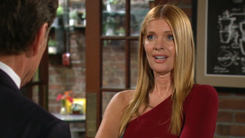Phyllis (Michelle Stafford) ne comprend pas la réaction de Jack. Les Feux de l'Amour,
                     épisode 9224 (21 mai 2025,
TF1)