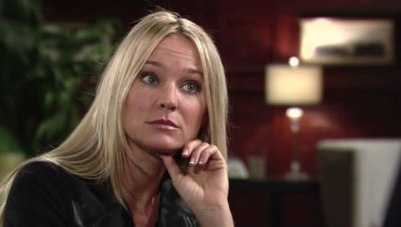 Sharon (Sharon Case) ne s'attendait pas à de tels renseignements. Les Feux de l'Amour,
                     épisode 10906 (22 mars 2024,
TVA)
