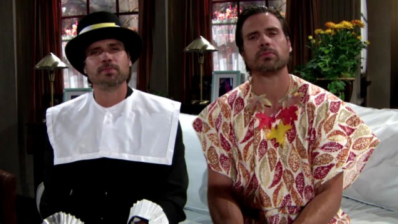 Nick (Joshua Morrow) se déguise pour la vidéo de sa fille. Les Feux de l'Amour,
épisode 11057 (21 octobre 2024,
TVA)