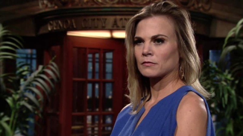 Phyllis (Gina Tognoni) est jalouse. Les Feux de l'Amour,
épisode 11233 (1 juillet 2025,
TVA)