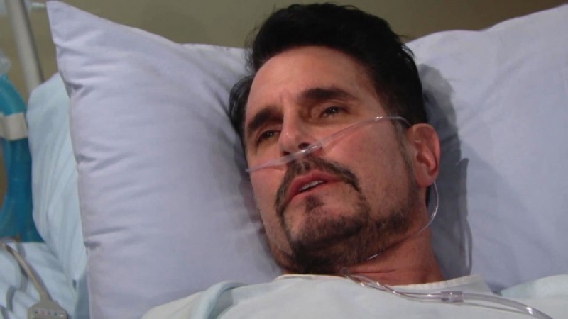 Après avoir repris conscience, Bill (Don Diamont) révèle le nom du coupable. Amour, Gloire et Beauté,
                     épisode 7800 (19 juin 2019,
TF1)