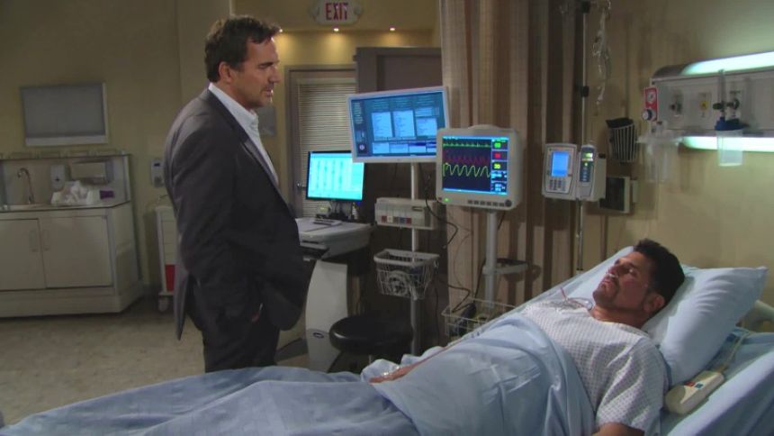 Ridge (Thorsten Kaye) se retrouve dans une position délicate... Amour, Gloire et Beauté/Top Models,
épisode 7954 (25 octobre 2018,
CBS)