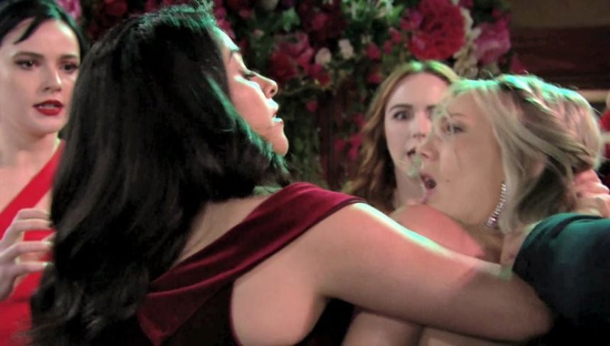 Mia (Noemi Gonzalez) exprime sa désapprobation avec force et fermeté. Les Feux de l'Amour,
épisode 11625 (15 février 2019,
CBS)