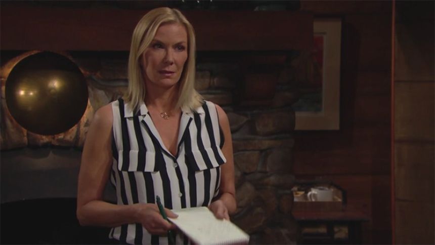 Brooke (Katherine Kelly Lang) tente de raisonner sa fille avant son mariage. Amour, Gloire et Beauté/Top Models,
épisode 8135 (17 juillet 2019,
CBS)