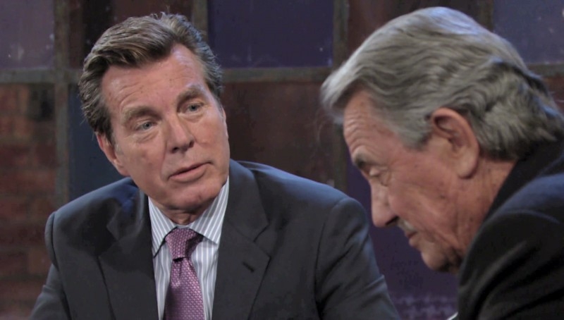 Jack (Peter Bergman) demande conseil à Victor. Les Feux de l'Amour,
                     épisode 8502 (21 juin 2022,
RTS)