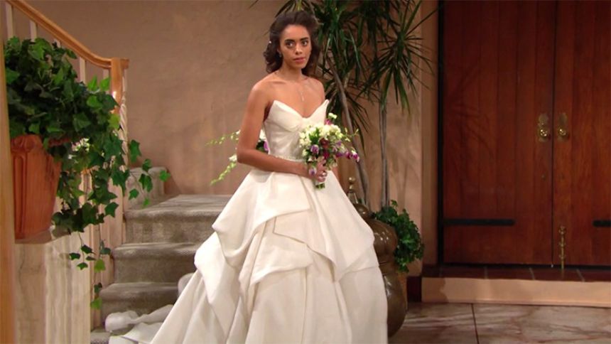 Zoe (Kiara Barnes) est prête à se marier. Amour, Gloire et Beauté/Top Models,
épisode 8291 (12 mars 2020,
CBS)