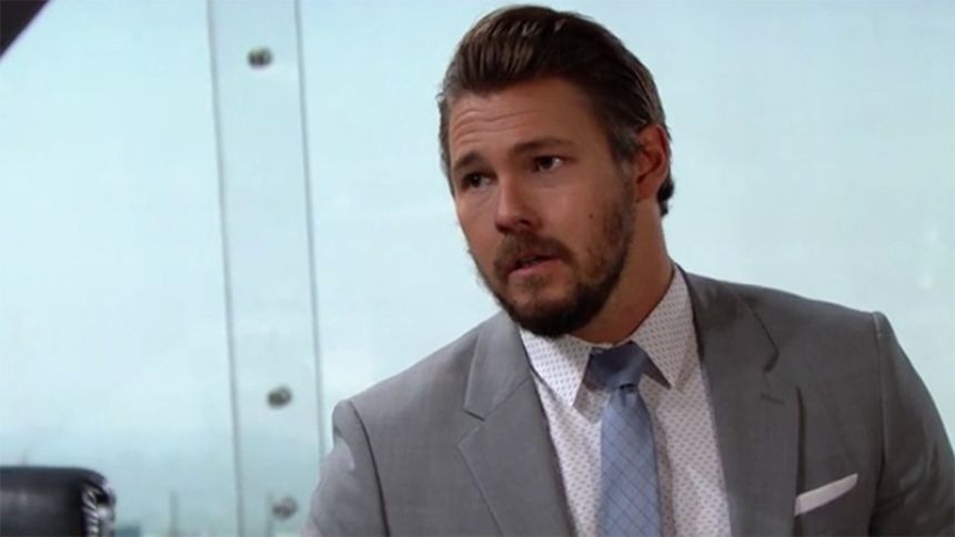 Liam (Scott Clifton) se pose des questions sur l'état de Steffy. Top Modèles,
épisode 8351 (16 juillet 2021,
TVA)