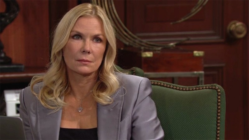 Brooke (Katherine Kelly Lang) revoit son jugement sur Thomas. Top Models,
                     épisode 8455 (26 novembre 2021,
RTL9)