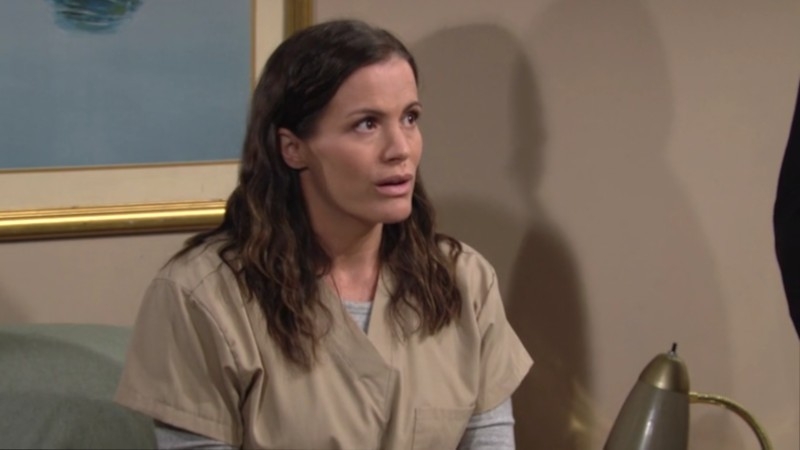 Chelsea (Melissa Claire Egan) fait une déclaration officielle. Les Feux de l'Amour,
épisode 6442 (30 novembre 2023,
AUVIO)