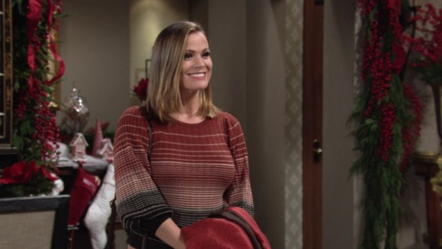 Chelsea (Melissa Claire Egan) a hâte de voir son fils. Les Feux de l'Amour,
épisode 12258 (14 décembre 2021,
CBS)