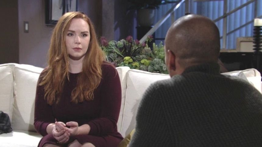 Mariah (Camryn Grimes) tente de comprendre Devon. Les Feux de l'Amour,
épisode 9020 (5 août 2024,
TF1)