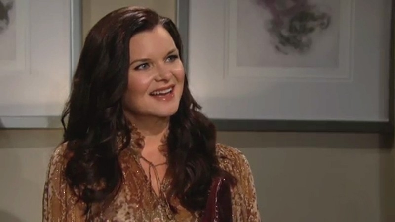 Katie (Heather Tom) rend visite à Carter. Top Modèles,
                     épisode 8696 (29 novembre 2022,
TVA)