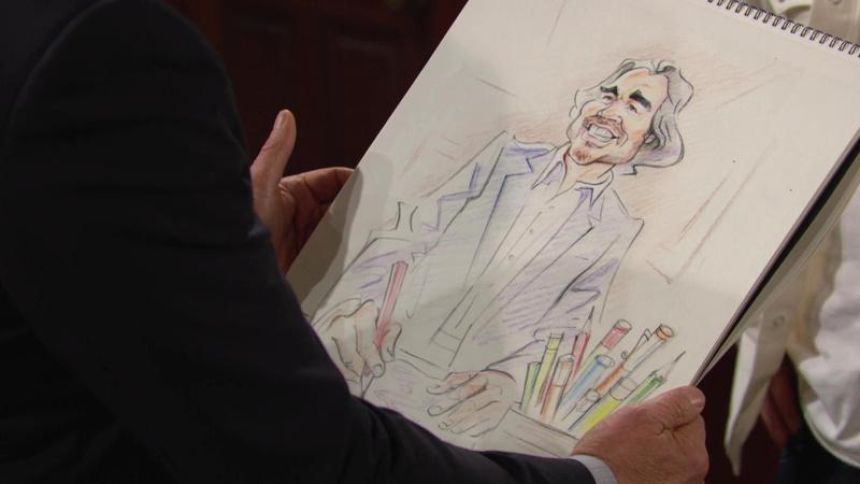 Ridge (Thorsten Kaye) se demande si c’est ressemblant… Top Modèles,
                     épisode 9012 (8 mars 2024,
TVA)