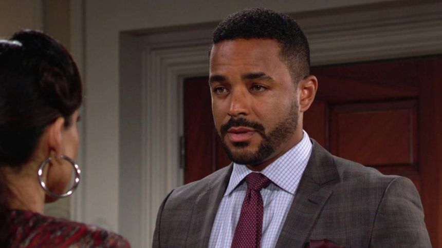 Nate (Sean Dominic) dévoile sa stratégie à Audra. Les Feux de l'Amour,
épisode 12624 (24 mai 2023,
CBS)