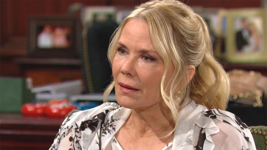 Brooke (Katherine Kelly Lang) redoute que cette histoire ne fasse du mal à son amitié avec Taylor. Top Models,
épisode 9027 (6 février 2024,
RTL9)