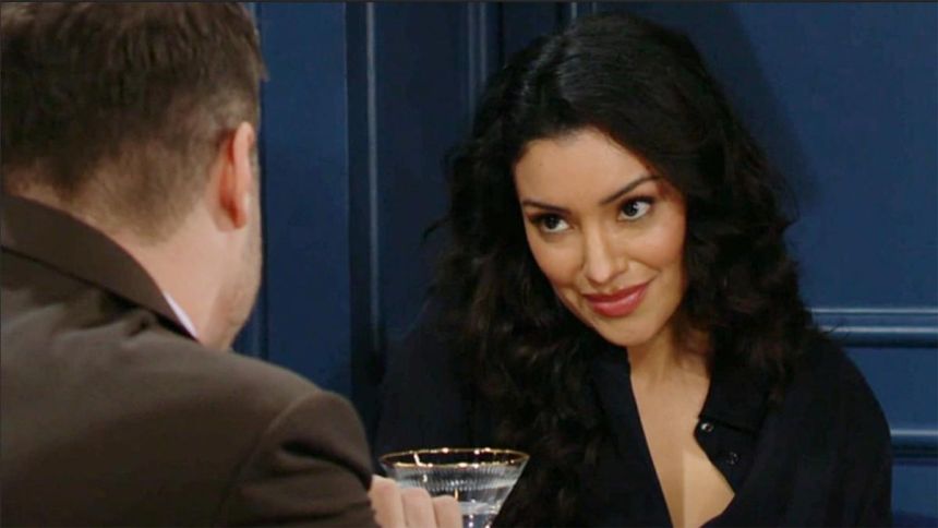 Audra (Zuleyka Silver) est séduite par ce qu'elle découvre de Kyle... Les Feux de l'Amour,
épisode 12649 (28 juin 2023,
CBS)