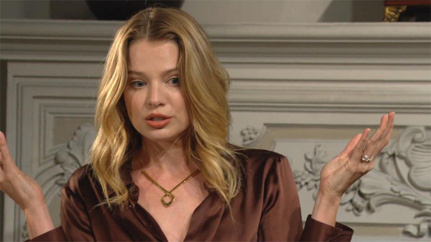Summer (Allison Lanier) prend conscience de certaines choses concernant sa mère. Les Feux de l'Amour,
épisode 12677 (8 août 2023,
CBS)