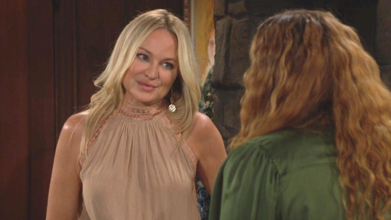 Sharon (Sharon Case) espère rassurer sa fille. Les Feux de l'Amour,
                     épisode 12706 (19 septembre 2023,
CBS)