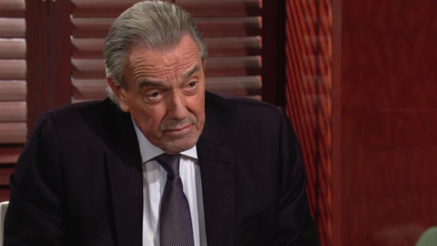 Victor (Eric Braeden) demande à Nikki de garder le secret. Les Feux de l'Amour,
épisode 12724 (13 octobre 2023,
CBS)