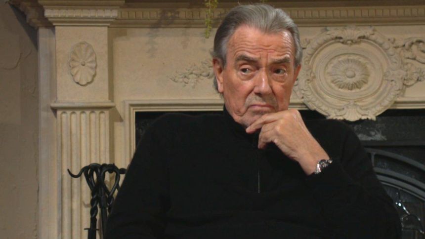 Victor (Eric Braeden) insiste sur la confidentialité de sa conversation avec Nate. Les Feux de l'Amour,
épisode 12734 (27 octobre 2023,
CBS)