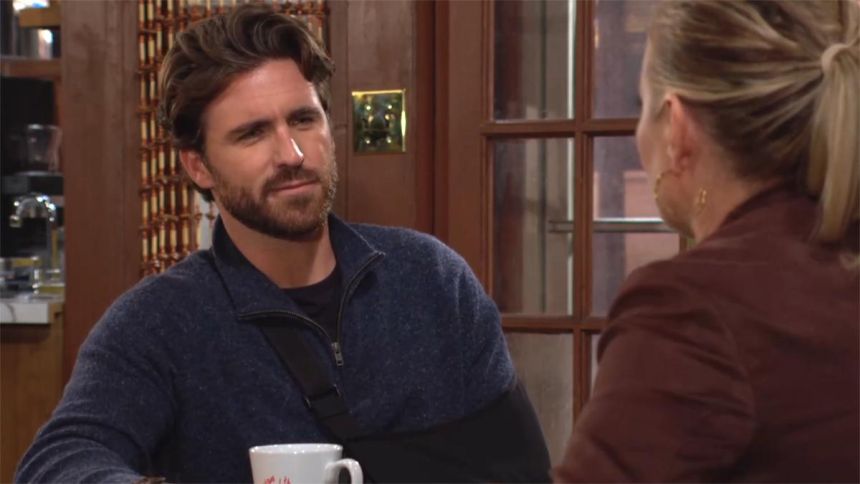 Chance (Conner Floyd) prend une décision importante. Les Feux de l'Amour,
épisode 12757 (1 décembre 2023,
CBS)
