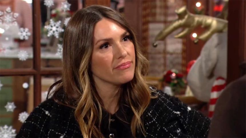 Chloe (Elizabeth Hendrickson) aimerait faire entendre raison à Nick. Les Feux de l'Amour,
                     épisode 12766 (14 décembre 2023,
CBS)