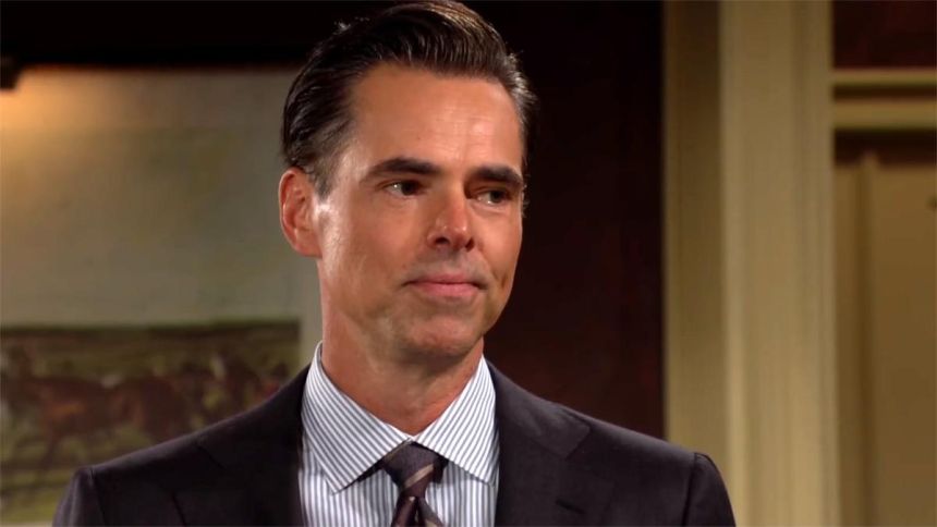 Billy (Jason Thompson) annonce une décision importante. Les Feux de l'Amour,
épisode 12768 (18 décembre 2023,
CBS)
