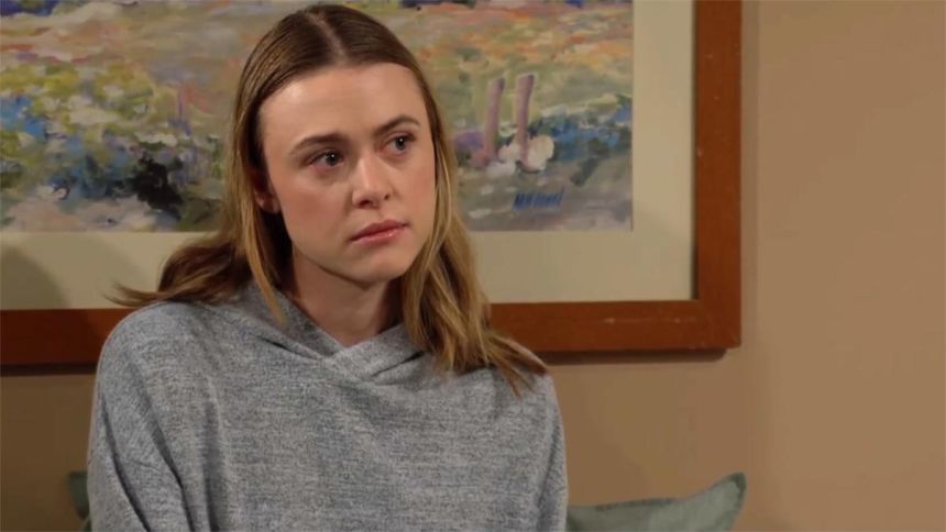 Arrivée en clinique psychiatrique, Claire (Hayley Erin) est en quête de réponses. Les Feux de l'Amour,
                     épisode 12769 (19 décembre 2023,
CBS)