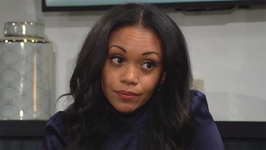 Amanda (Mishael Morgan) pousse Billy à réfléchir. Les Feux de l'Amour,
épisode 12816 (27 février 2024,
CBS)
