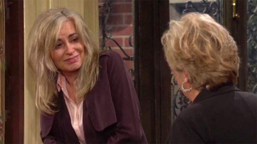 Ashley (Eileen Davidson) n'a aucun souvenir de sa soirée. Les Feux de l'Amour,
                     épisode 12840 (3 avril 2024,
CBS)