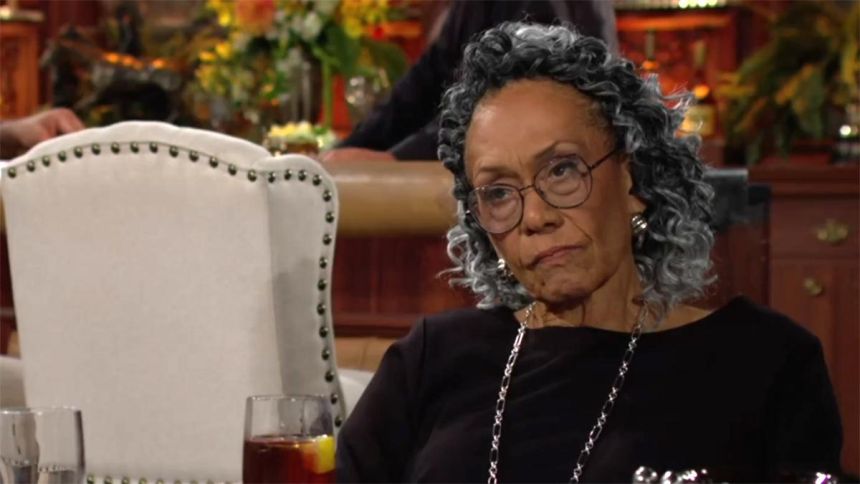 Mamie (Veronica Redd) est mise au défi. Les Feux de l'Amour,
épisode 12885 (5 juin 2024,
CBS)