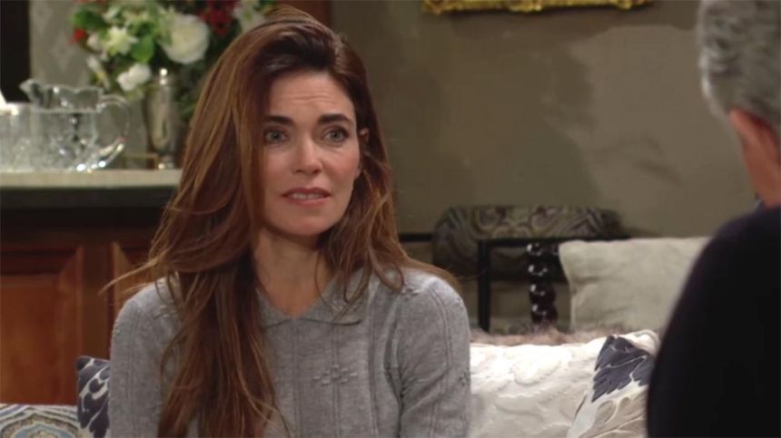 Victoria (Amelia Heinle) ne se sent toujours pas prête à retourner travailler chez Newman. Les Feux de l'Amour,
épisode 12889 (11 juin 2024,
CBS)