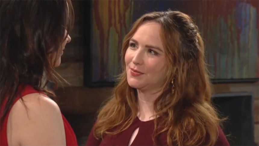 Mariah (Camryn Grimes) aimerait proposer une idée à Tessa. Les Feux de l'Amour,
épisode 12891 (13 juin 2024,
CBS)