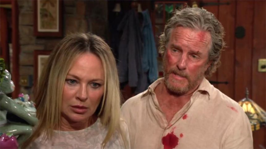 Cameron (Linden Ashby) continue de hanter Sharon. Les Feux de l'Amour,
épisode 12927 (2 août 2024,
CBS)