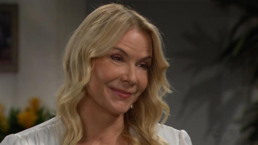 Brooke (Katherine Kelly Lang) et Taylor discutent posément ! Top Models,
épisode 9401 (31 janvier 2025,
RTS)