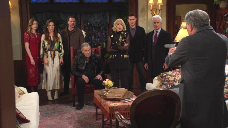 Ian (Ray Wise) veut que chaque Newman paie. Les Feux de l'Amour,
                     épisode 13049 (29 janvier 2025,
CBS)