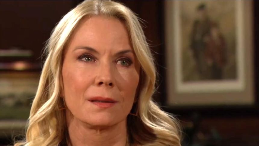 Brooke (Katherine Kelly Lang) est déterminée à se battre. Amour, Gloire et Beauté/Top Models,
                     épisode 9460 (10 février 2025,
CBS)