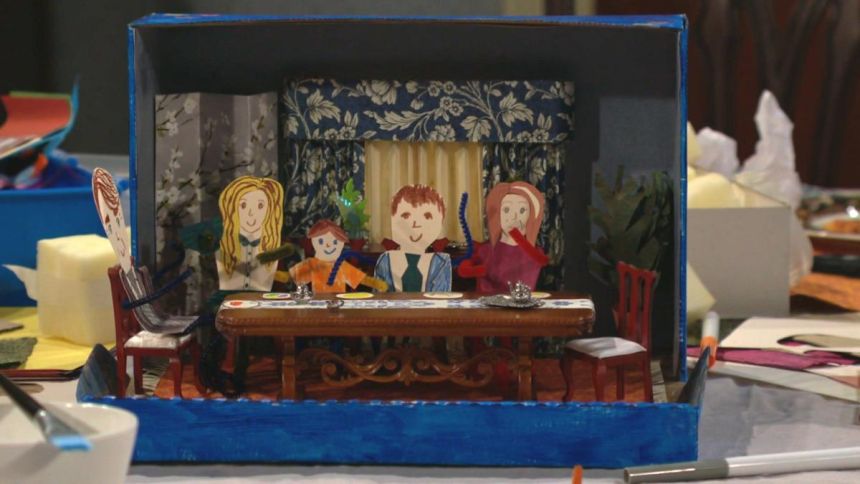 Harrison (Redding Munsell) est très fier de son diorama familial ! Les Feux de l'Amour,
épisode 13058 (11 février 2025,
CBS)