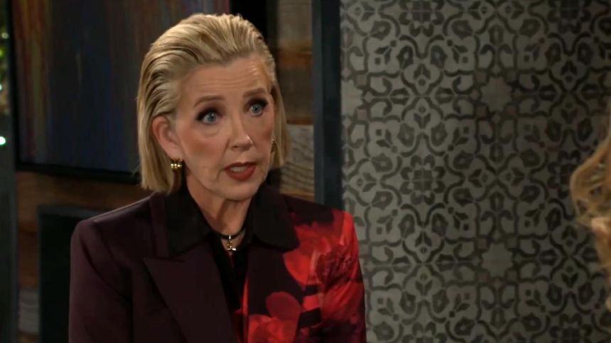 Nikki (Melody Thomas Scott) présente des excuses à Lily. Les Feux de l'Amour,
épisode 13062 (17 février 2025,
CBS)