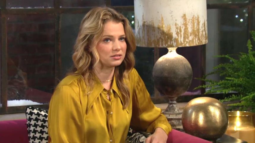 Summer (Allison Lanier) se fait du souci pour Kyle. Les Feux de l'Amour,
                     épisode 13063 (18 février 2025,
CBS)